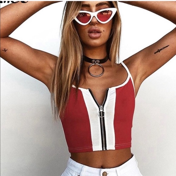 Zippered Crop Top - Picture 5 of 5